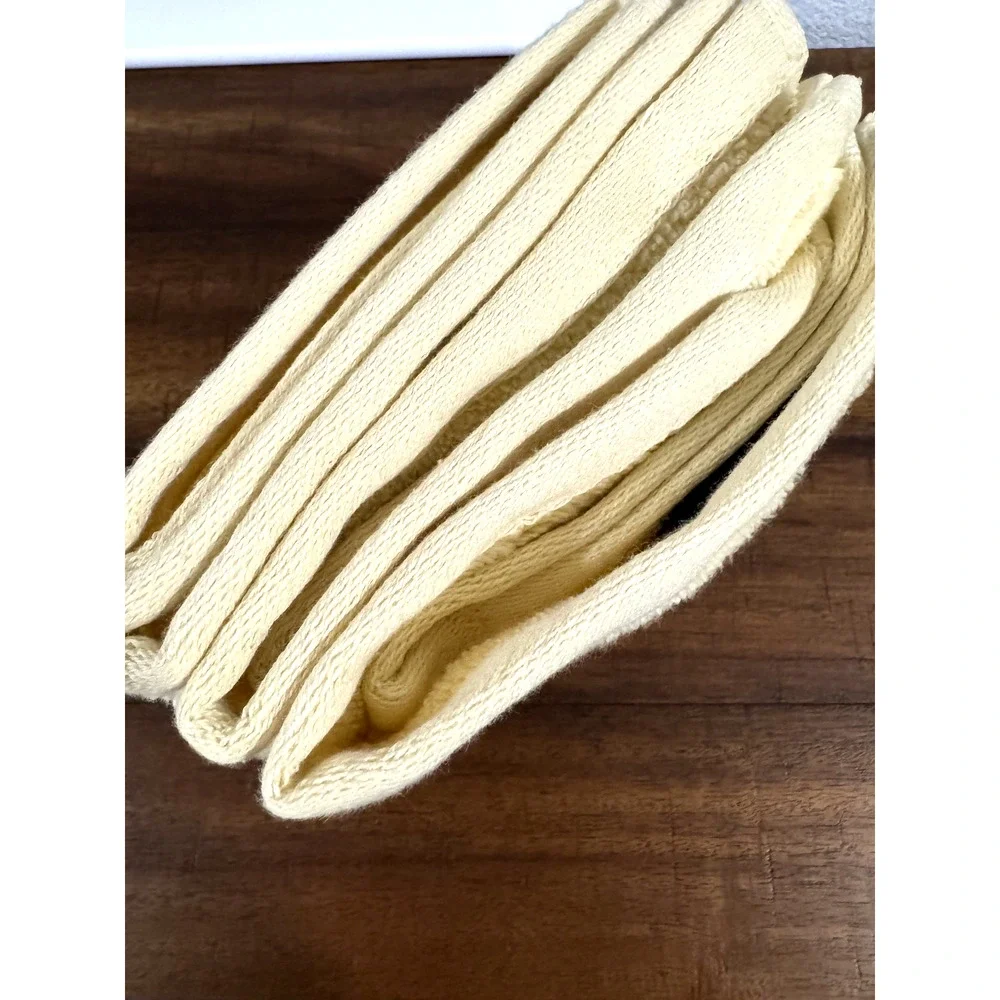Kate Spade New York Set of 4 Wash Cloths 100% Cotton Yellow 13